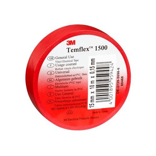 Elektrotape Termflex 1500 Rød 19mmx20M