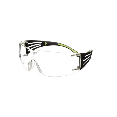 3M™ SecureFit™ vernebrille med styrke, ripebestandig/anti-dugg, klart +2,0 glass, SF420AS/AF-EU