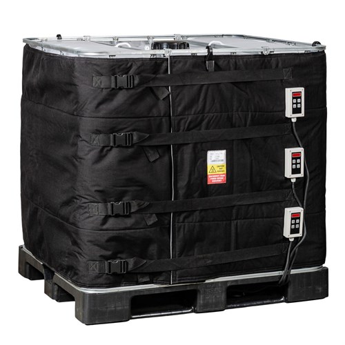 Varmer for 1000L IBC container. Trippel belte m digital controllers (0-90ºC).