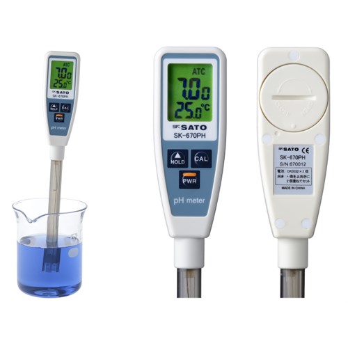 Sato Pen type digital ph måler SK-670PH 115mm lang sonde