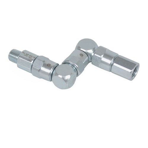 Zinc plated steel Z-swivel 1/4-18 NPT
